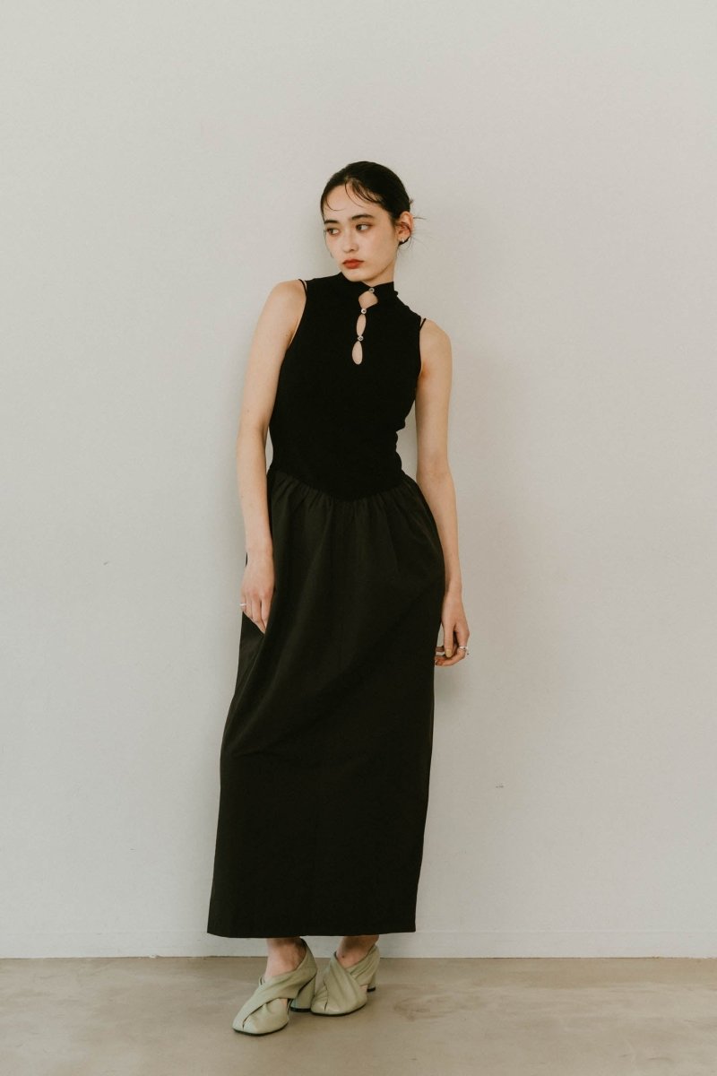 taffeta docking one piece/black - KNUTH MARF