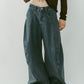 tuck design denim pants/denimblue - KNUTH MARF