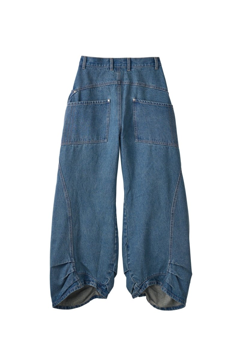 tuck design denim pants/denimblue - KNUTH MARF