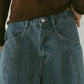 tuck design denim pants/denimblue - KNUTH MARF