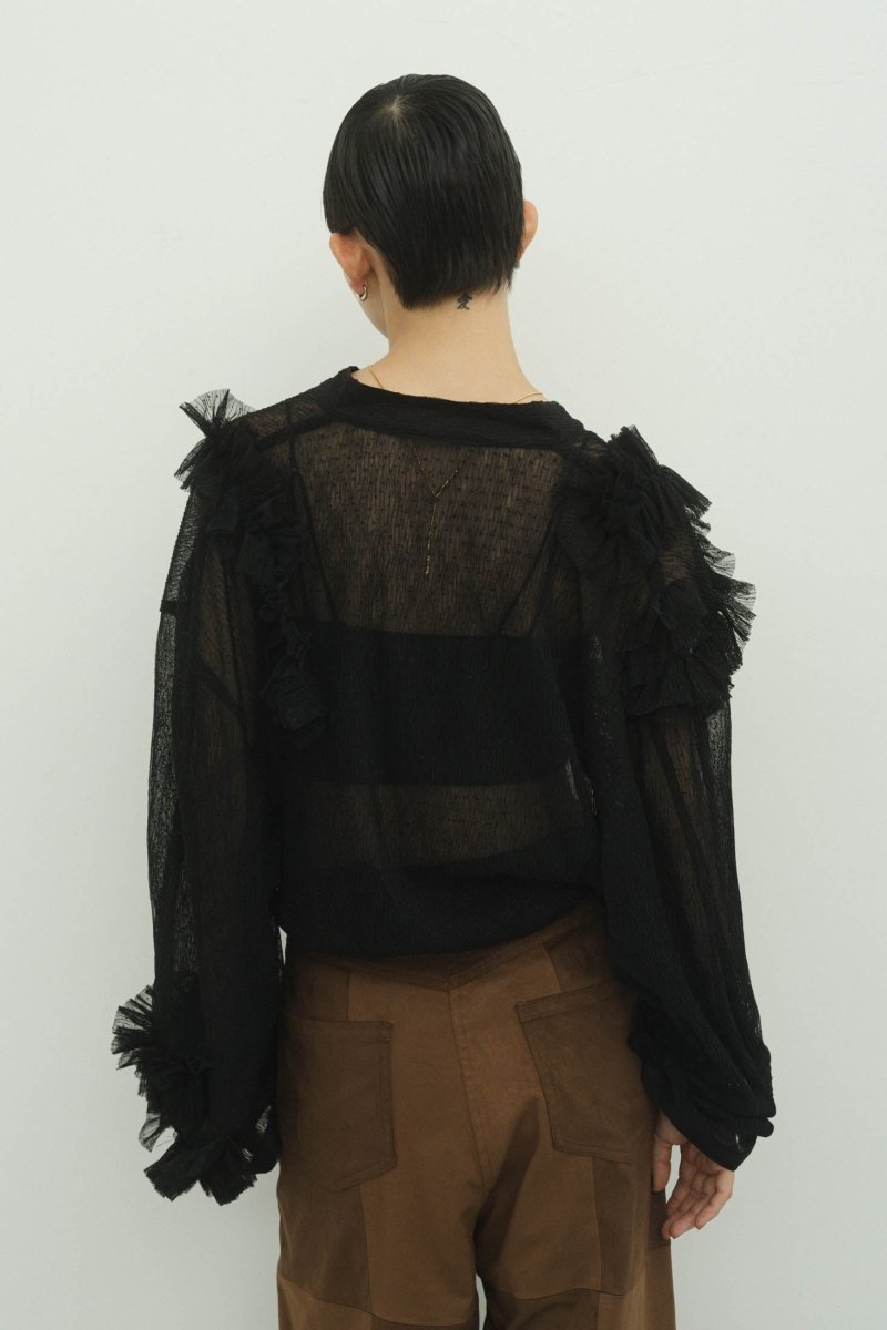 tulle design blouse/black | KNUTH MARF