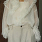 tulle design blouse/white - KNUTH MARF