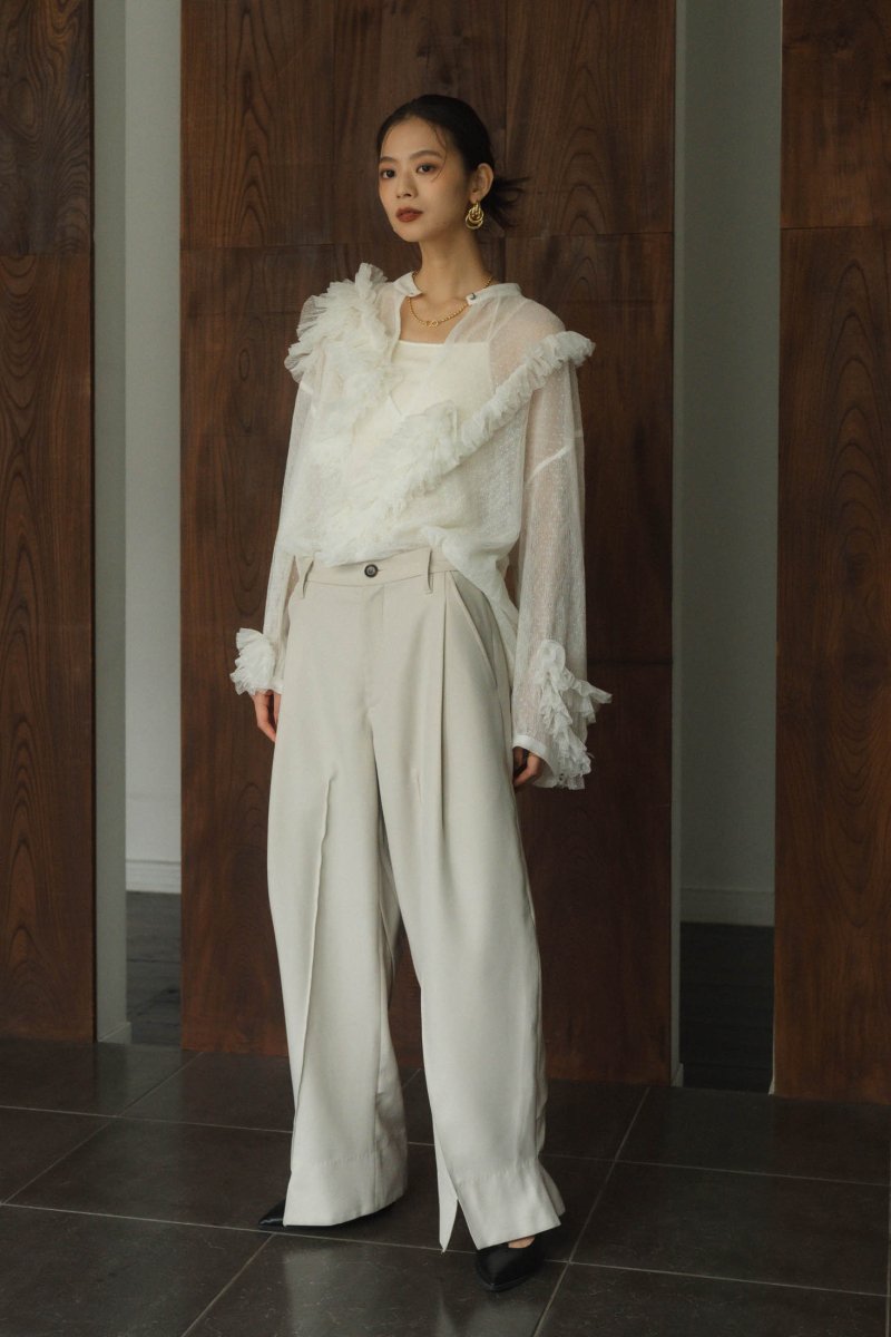 tulle design blouse/white | KNUTH MARF