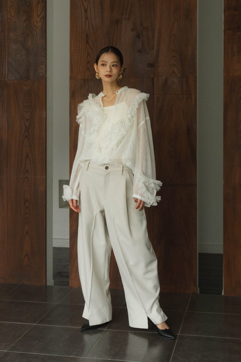 tulle design blouse/white | KNUTH MARF