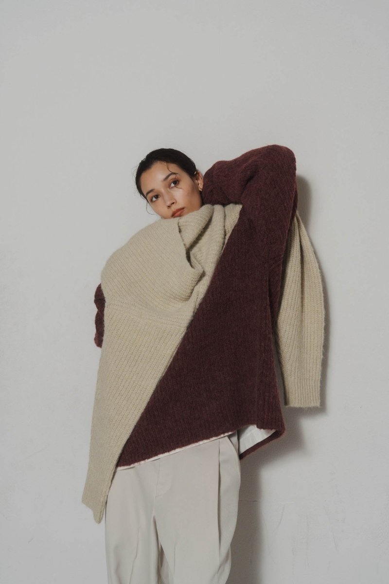 Uneck knit pullover(unisex)/2color - KNUTH MARF