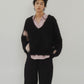 Uneck knit pullover(unisex)/2color - KNUTH MARF