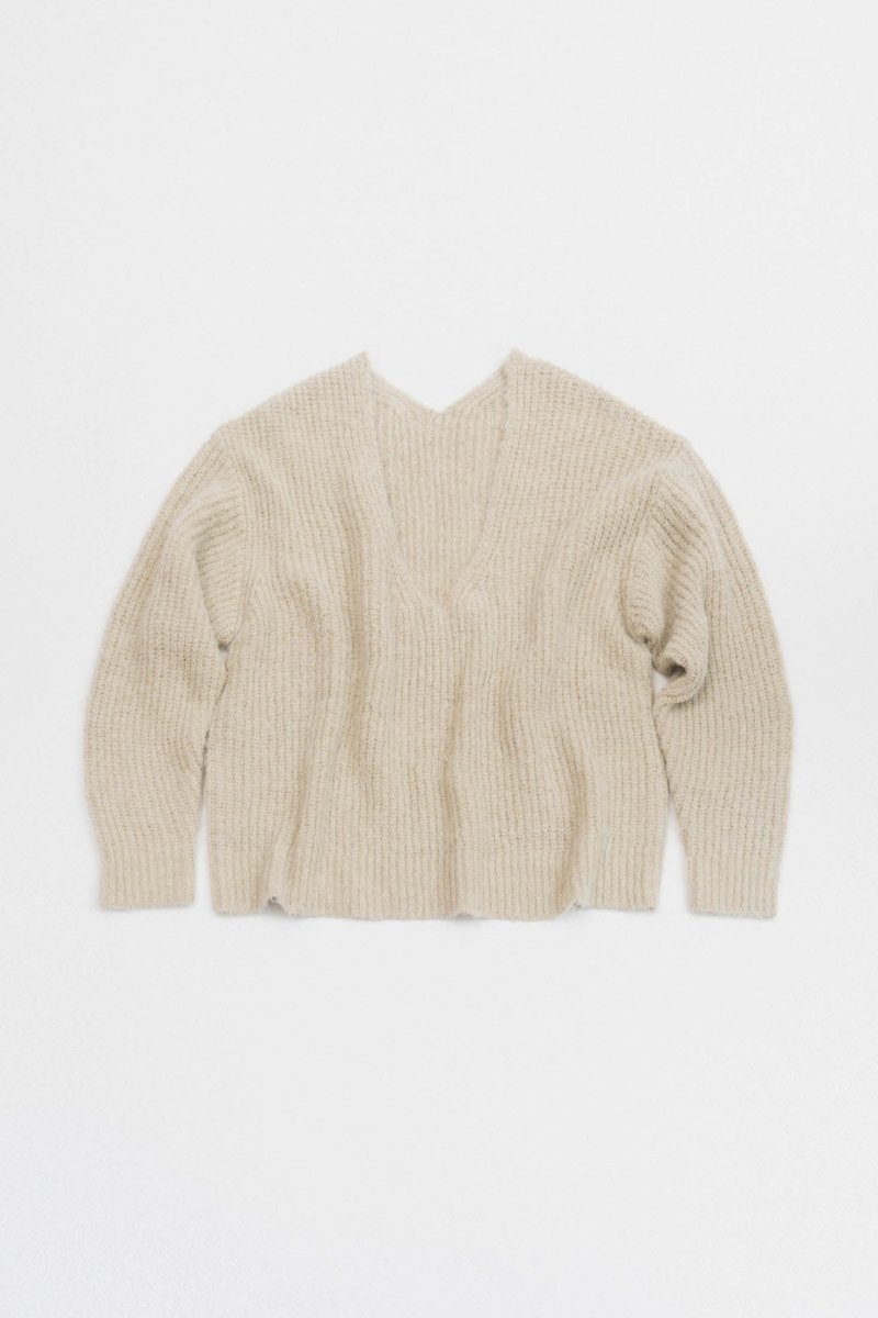 Uneck knit pullover(unisex)/2color - KNUTH MARF