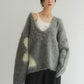 Uneck knit pullover(unisex)/2color - KNUTH MARF
