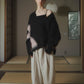 Uneck knit pullover(unisex)/2color - KNUTH MARF