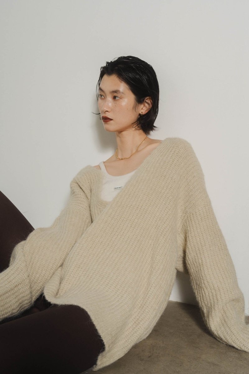 Uneck knit pullover(unisex)/2color - KNUTH MARF