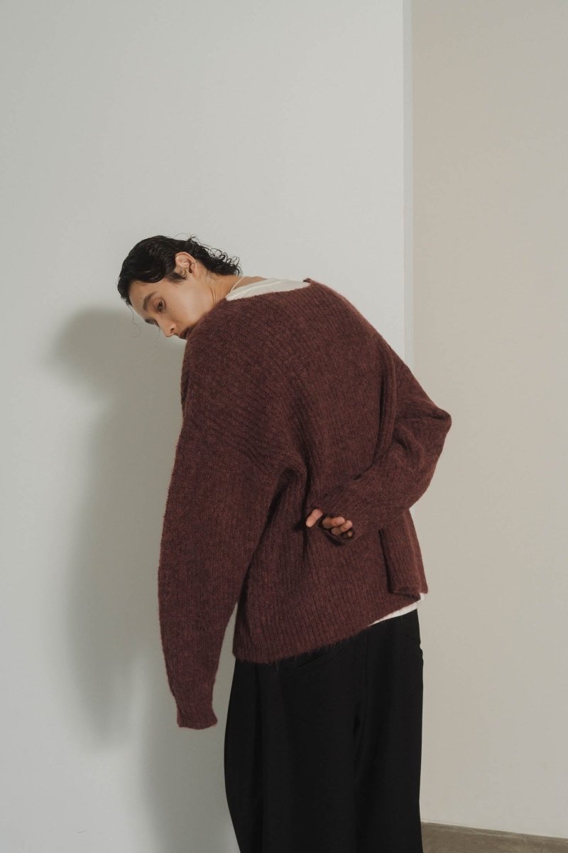 Uneck knit pullover(unisex)/2color - KNUTH MARF