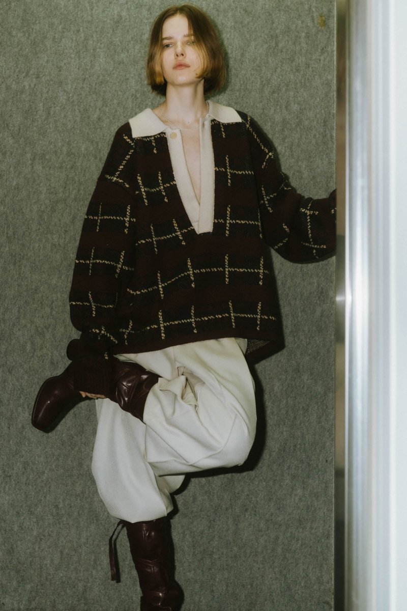 vintage lager knit(unisex)/bordeaux - KNUTH MARF