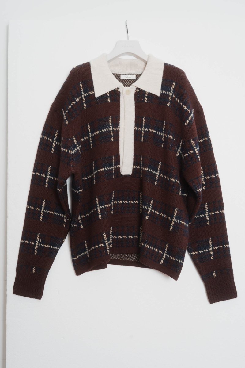 vintage lager knit(unisex)/bordeaux - KNUTH MARF