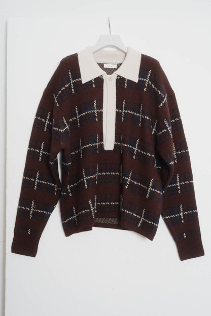 vintage lager knit(unisex)/bordeaux - KNUTH MARF