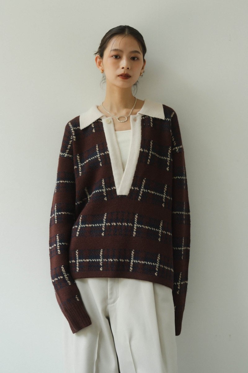vintage lager knit(unisex)/bordeaux - KNUTH MARF