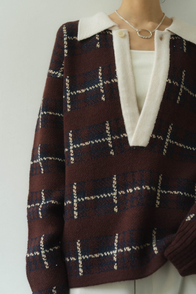 vintage lager knit(unisex)/bordeaux - KNUTH MARF