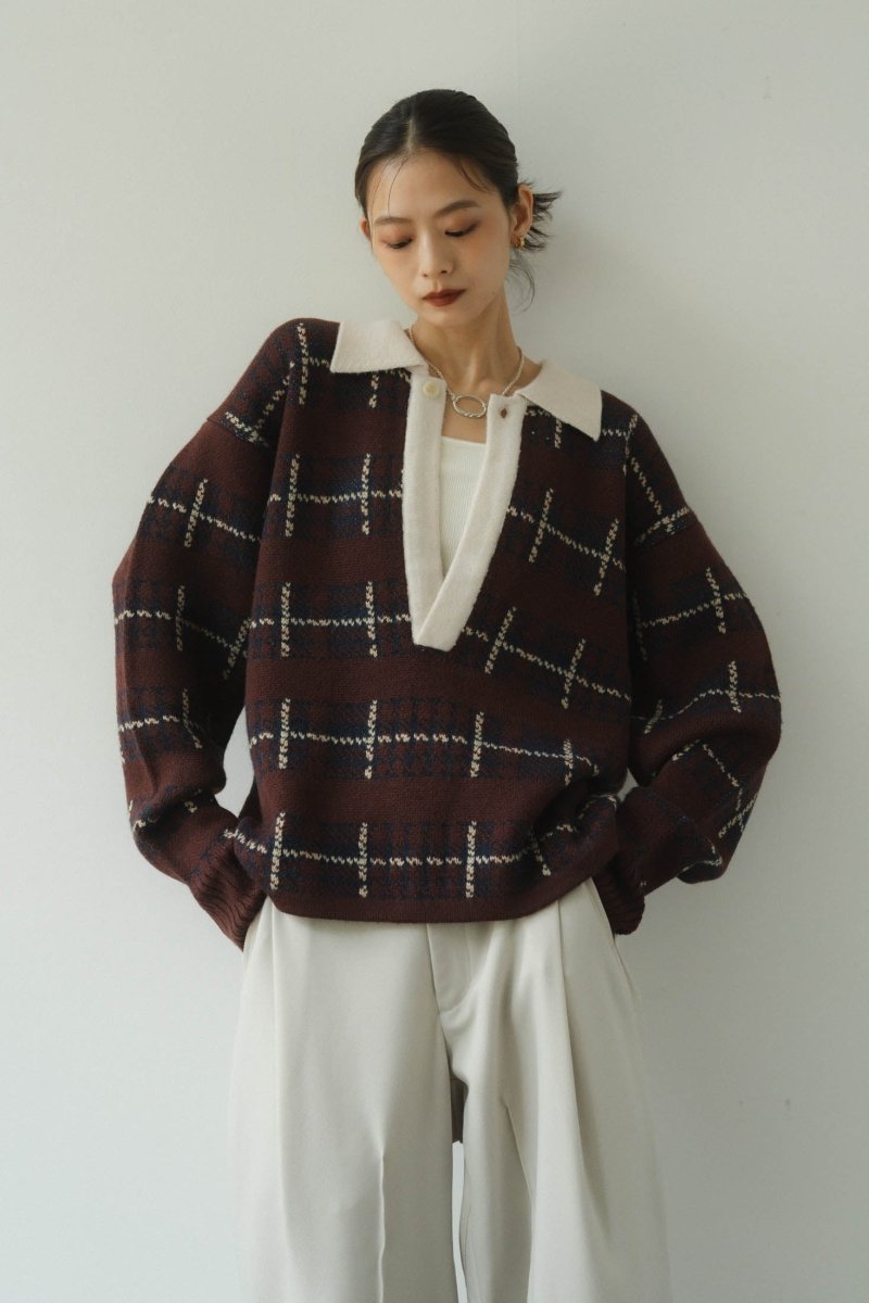 vintage lager knit(unisex)/bordeaux - KNUTH MARF