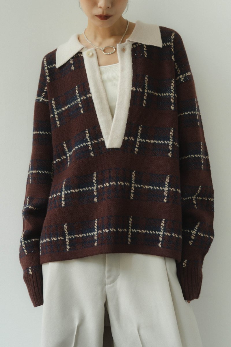 vintage lager knit(unisex)/bordeaux - KNUTH MARF