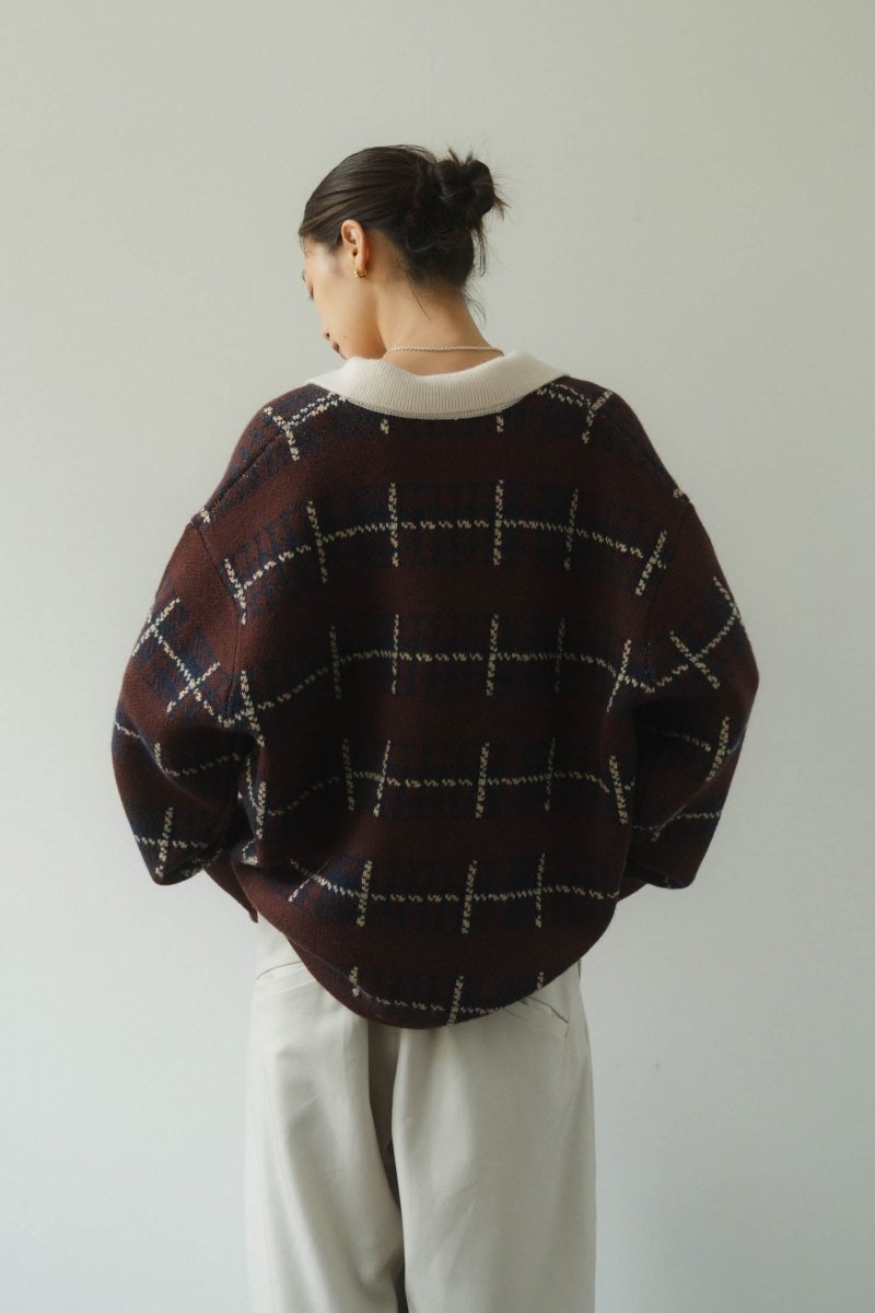 vintage lager knit(unisex)/bordeaux - KNUTH MARF