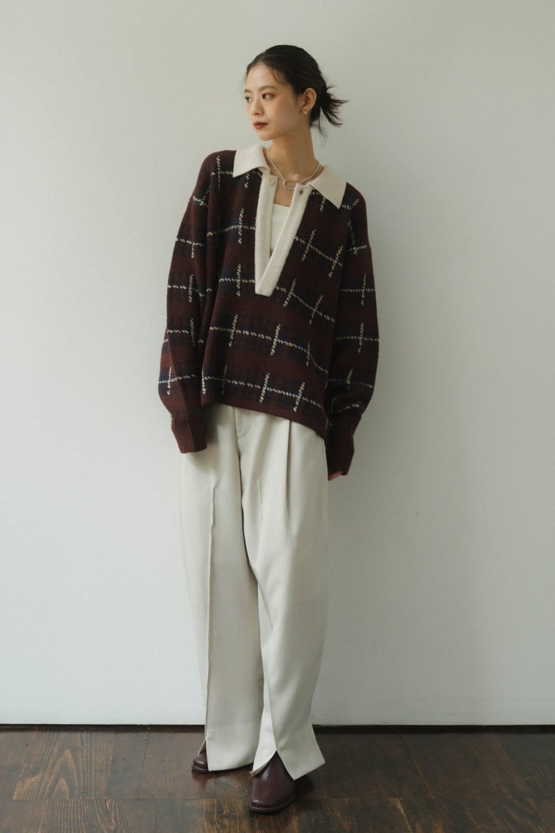 vintage lager knit(unisex)/bordeaux - KNUTH MARF