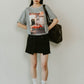 vintage print T shirt(unisex)/4color - KNUTH MARF