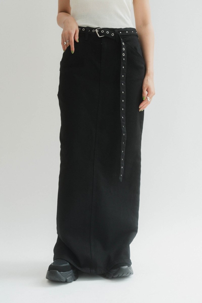 vintage studs long skirt/3color - KNUTH MARF
