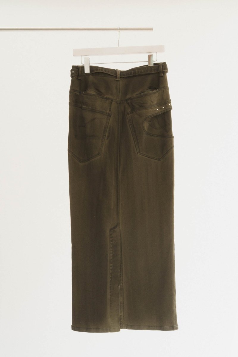vintage studs long skirt/3color - KNUTH MARF