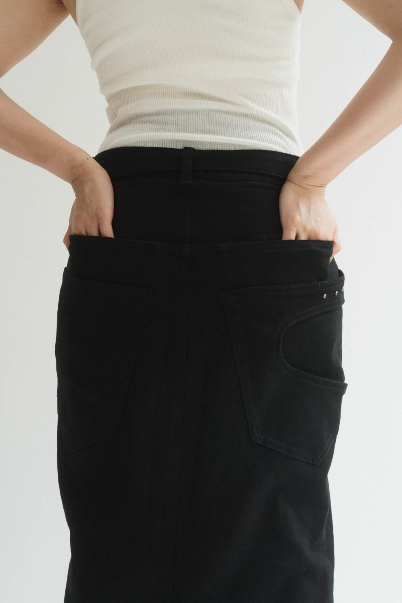 vintage studs long skirt/3color - KNUTH MARF
