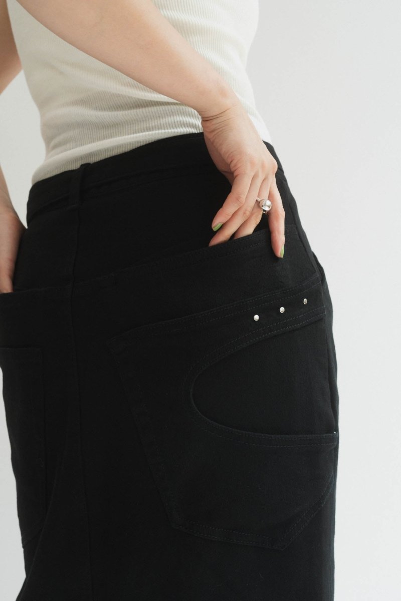 vintage studs long skirt/3color - KNUTH MARF