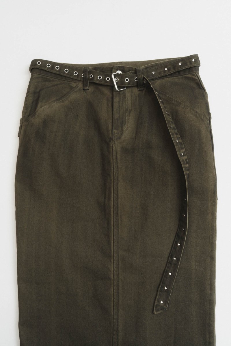 vintage studs long skirt/3color - KNUTH MARF
