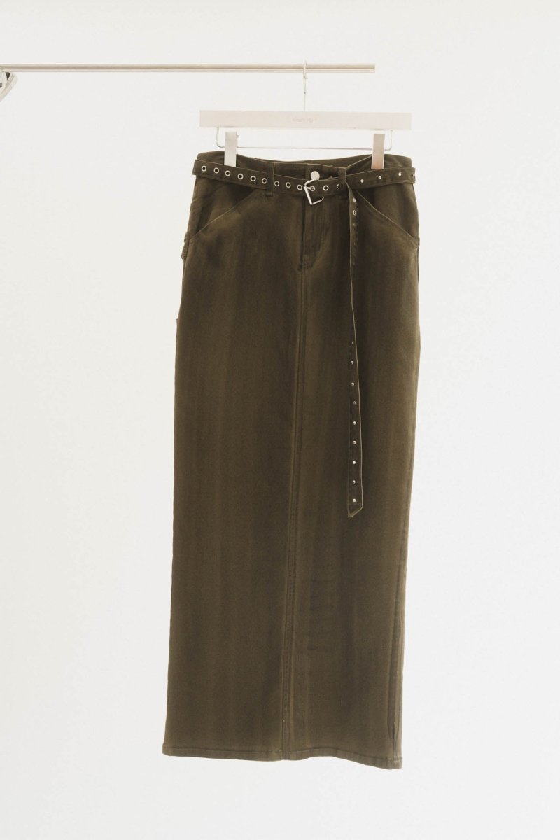 vintage studs long skirt/3color - KNUTH MARF