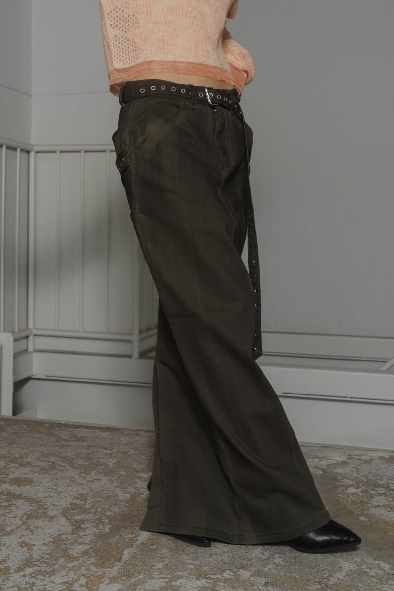 vintage studs long skirt/3color - KNUTH MARF