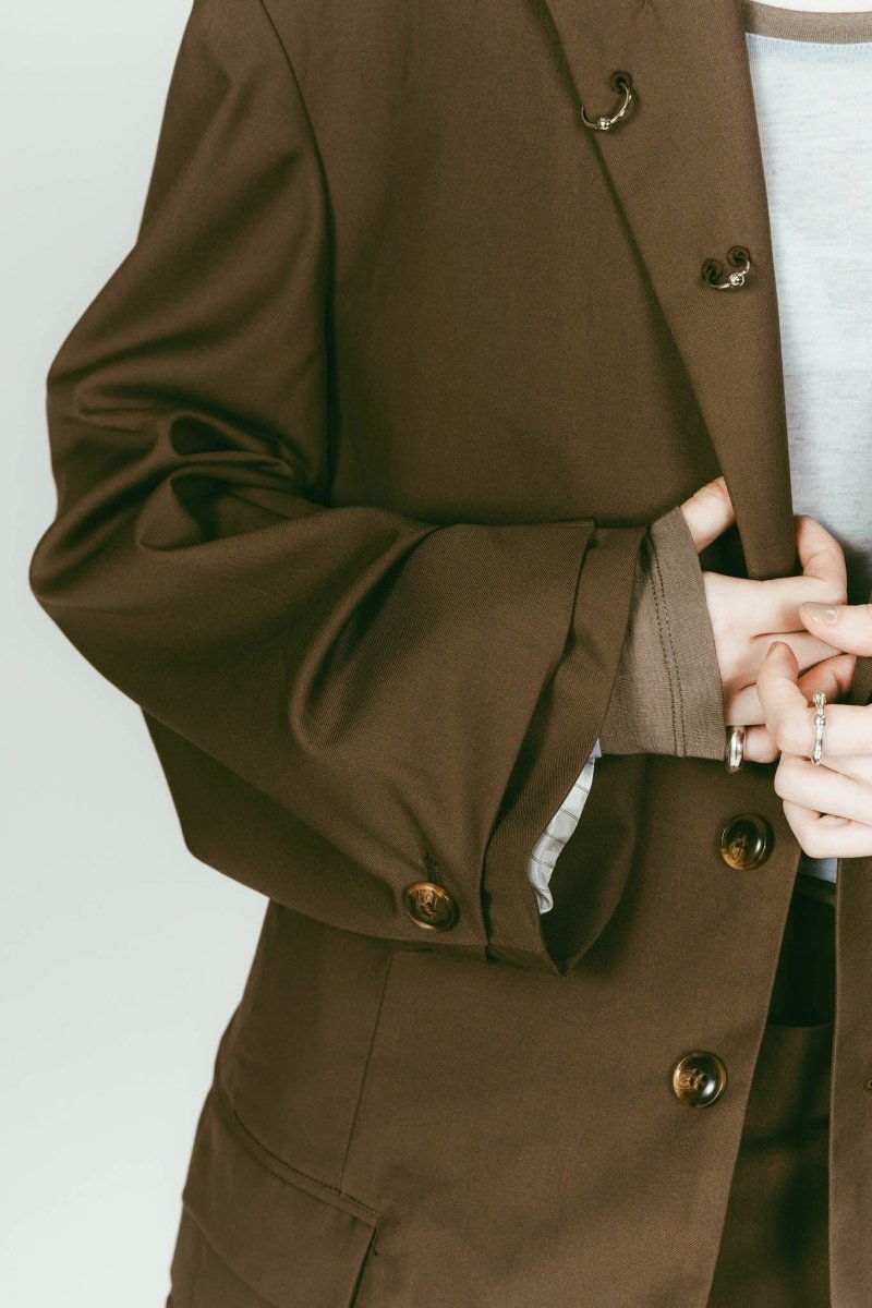 vintage tailored jacket/brown - KNUTH MARF