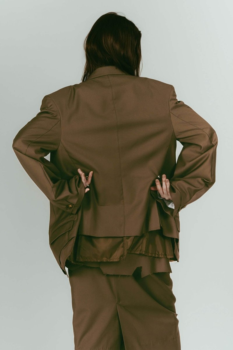 vintage tailored jacket/brown - KNUTH MARF