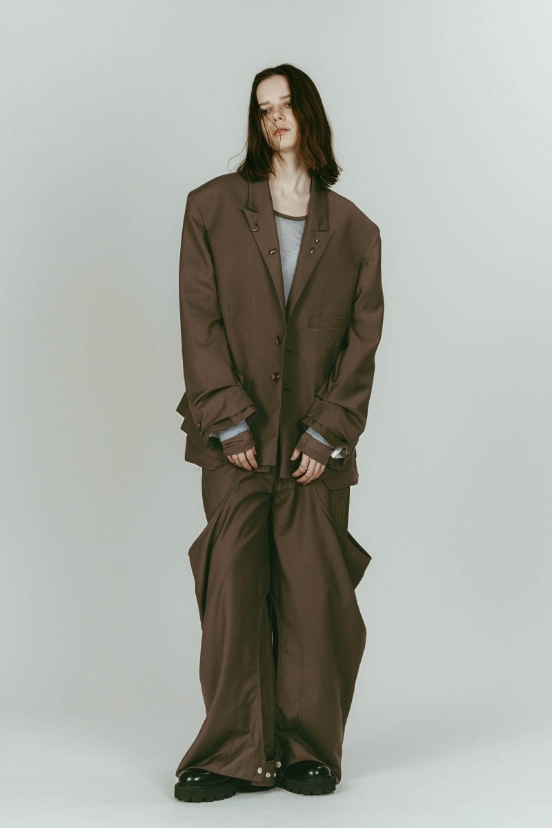 vintage tailored jacket/brown - KNUTH MARF