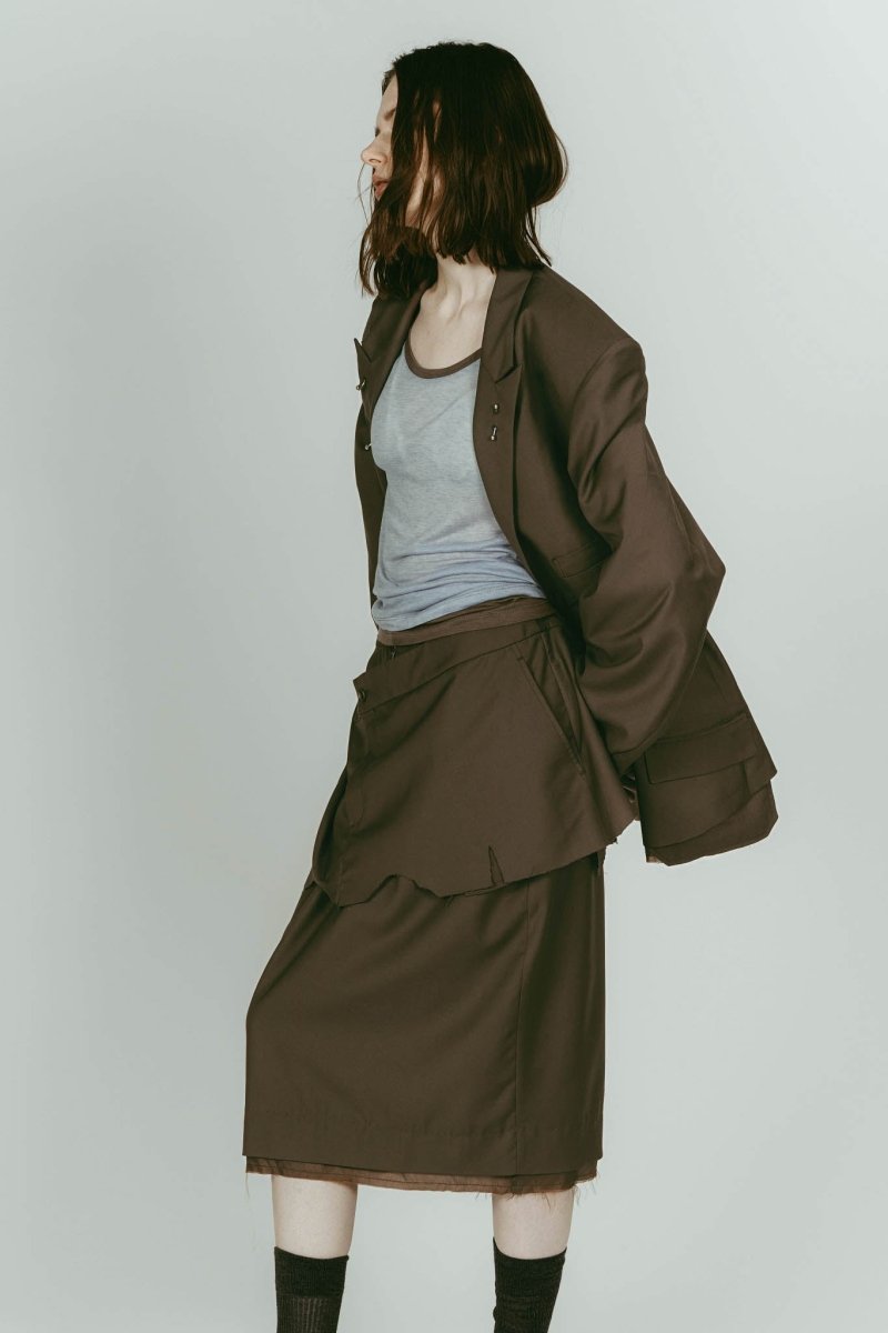 vintage tailored jacket/brown - KNUTH MARF