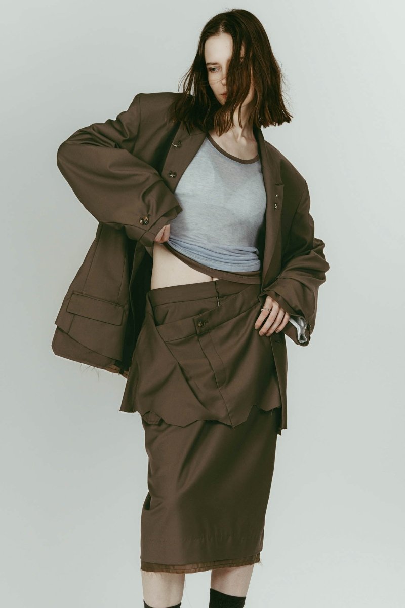 vintage tailored jacket/brown - KNUTH MARF
