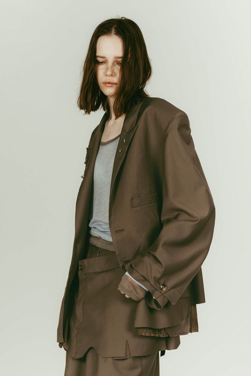 vintage tailored jacket/brown - KNUTH MARF
