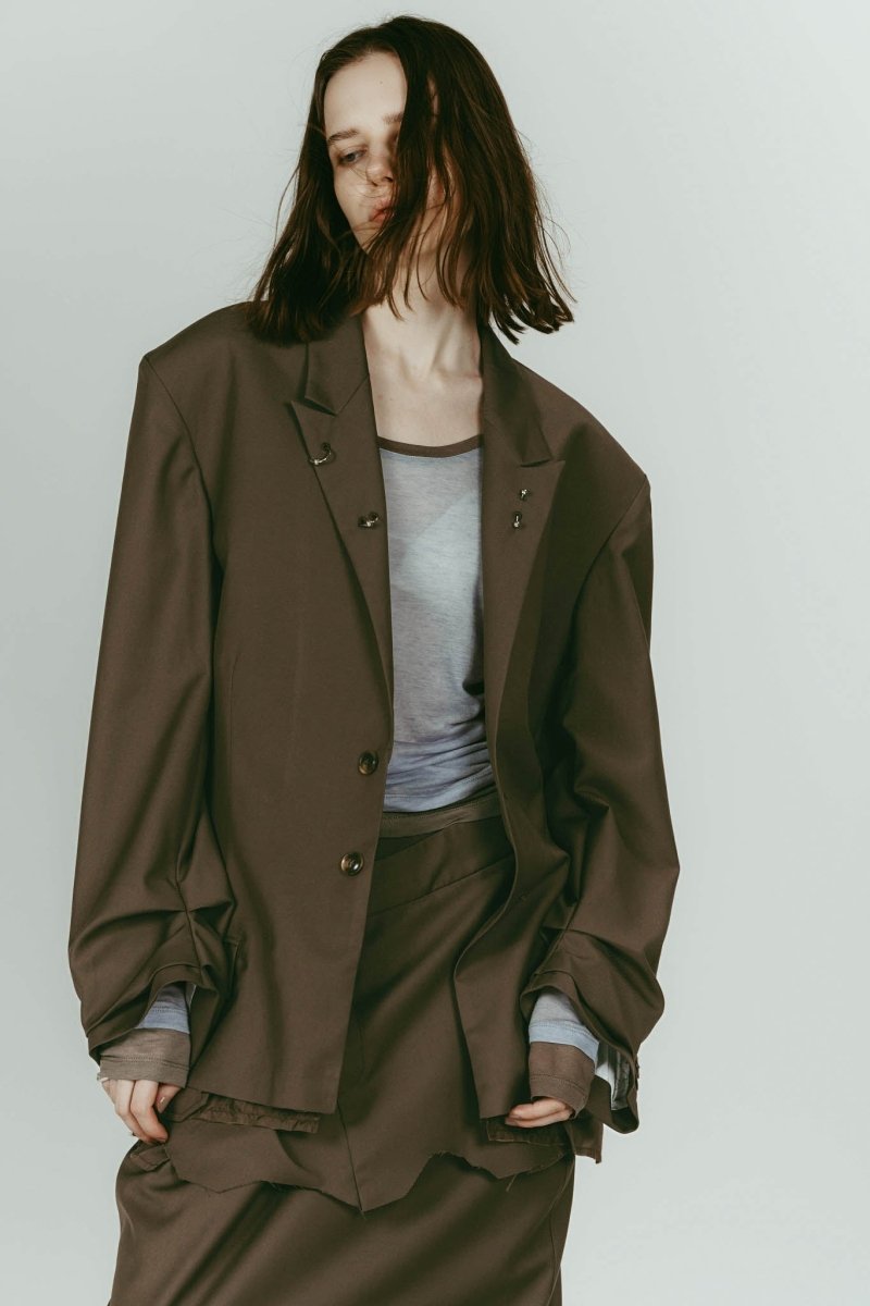 vintage tailored jacket/brown - KNUTH MARF