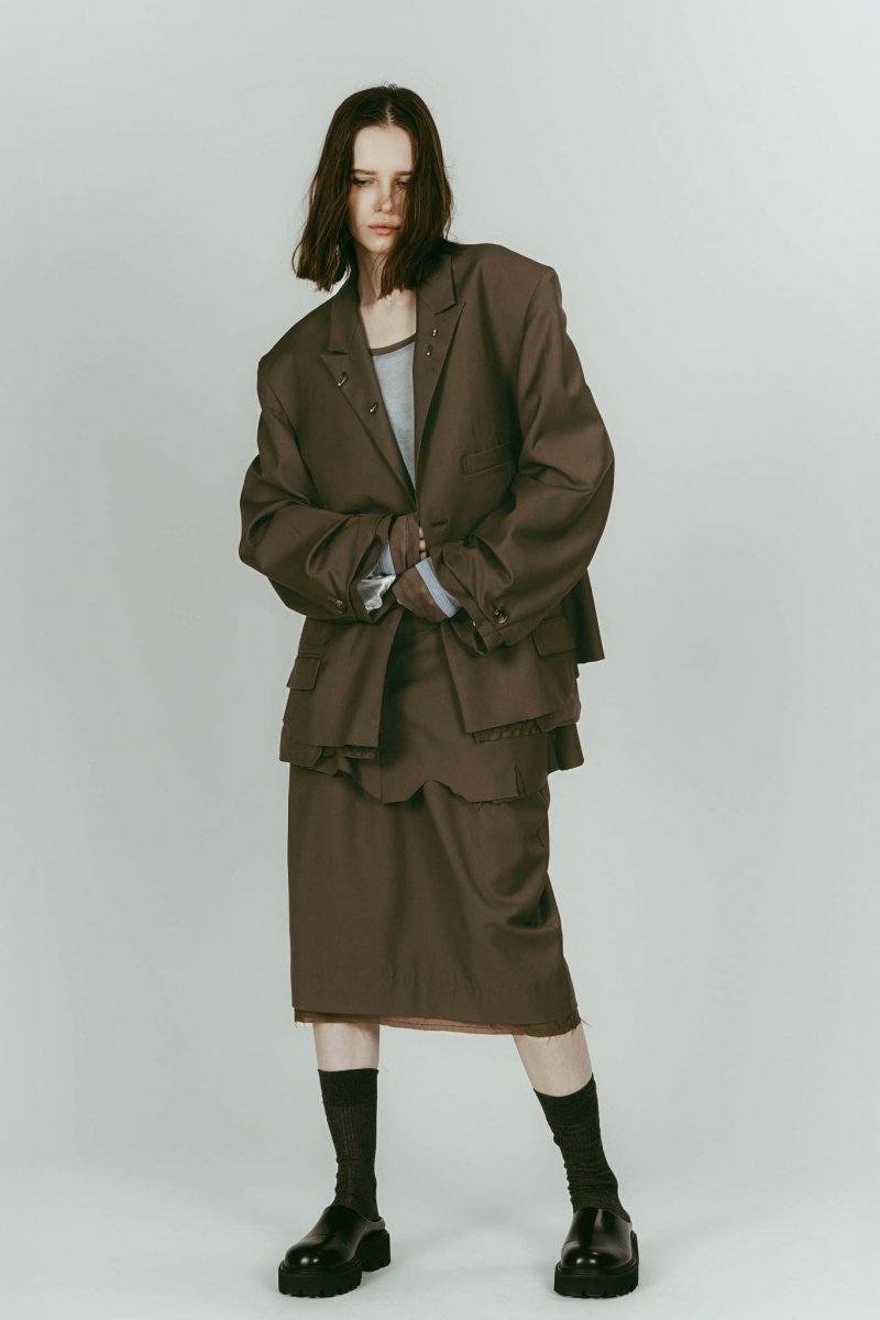 vintage tailored jacket/brown - KNUTH MARF