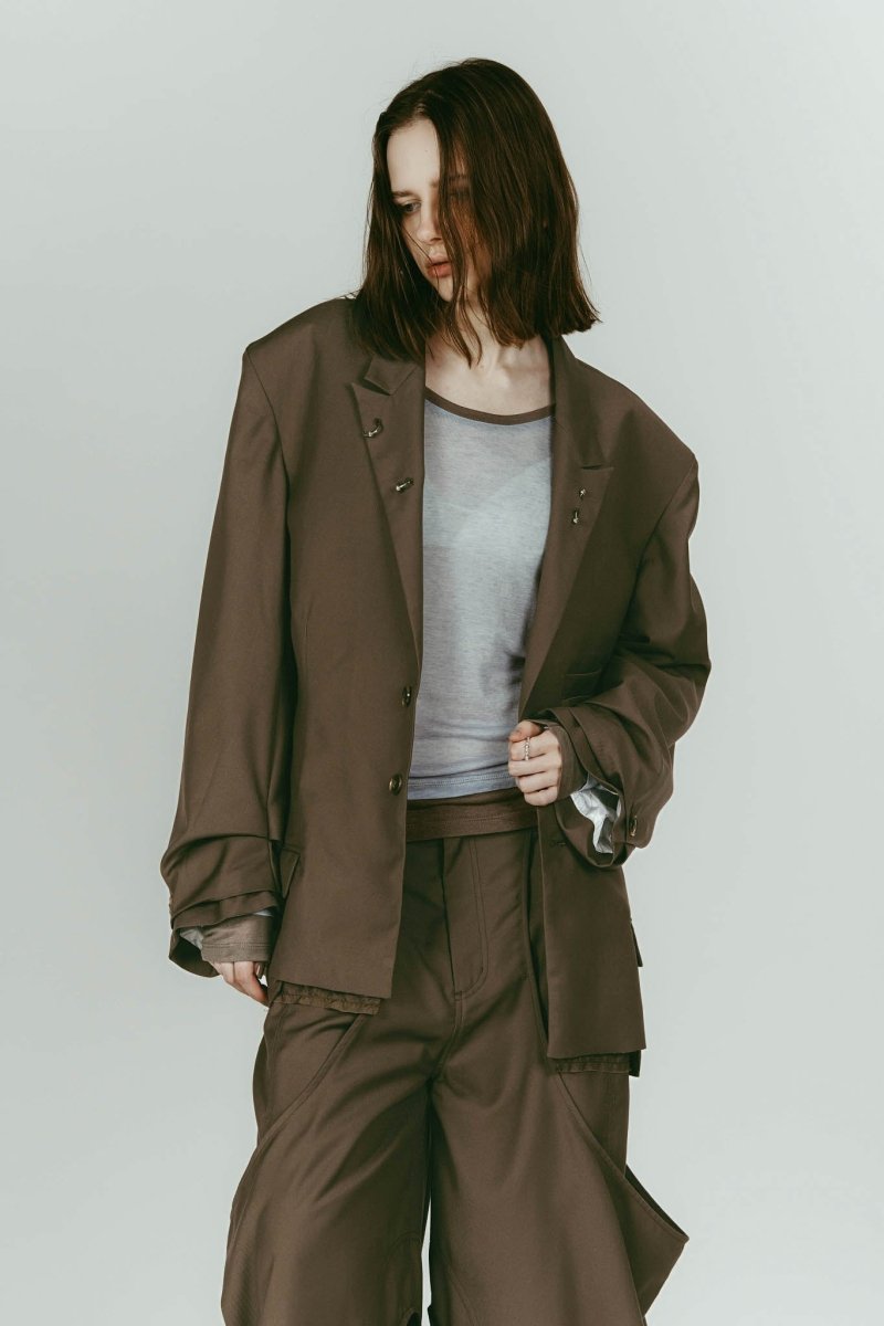 vintage tailored jacket/brown - KNUTH MARF