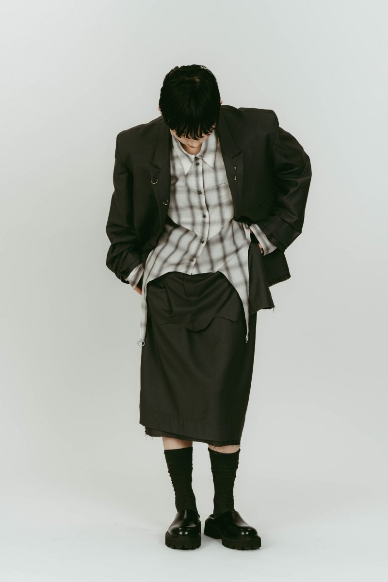 vintage tailored jacket/gray - KNUTH MARF