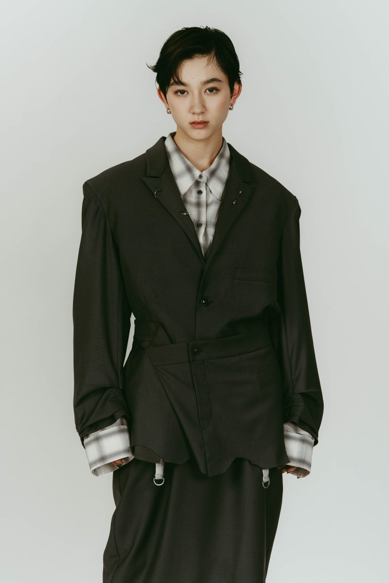 vintage tailored jacket/gray
