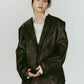 vintage tailored jacket/leatherblack - KNUTH MARF