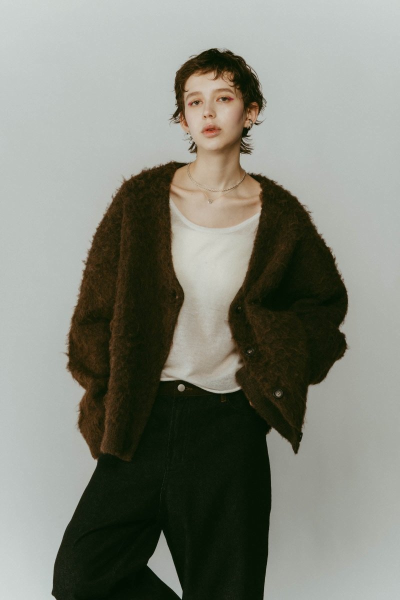 Vnack cardigan(unisex)/brown - KNUTH MARF