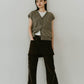 Vneck logo knit vest/2color - KNUTH MARF