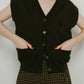 Vneck logo knit vest/2color - KNUTH MARF