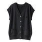 Vneck logo knit vest/2color - KNUTH MARF