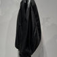 voluminous leather jacket(unisex)/black - KNUTH MARF