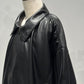 voluminous leather jacket(unisex)/black - KNUTH MARF
